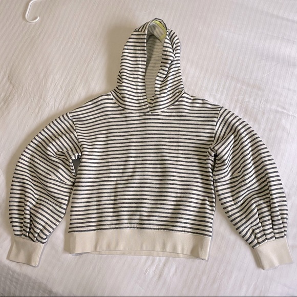 Lou & Grey Striped Hoodie with balloon sleeves